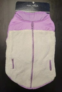 Nautica Pet Apparel Reversible Dog Vest-Lavender and Cream - Size Large - Picture 1 of 3