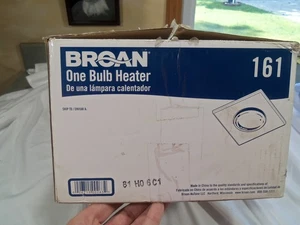 Broan 161-H One Bulb Ceiling Heater Bathroom Light Infrared (Bulb not Included) - Picture 1 of 7