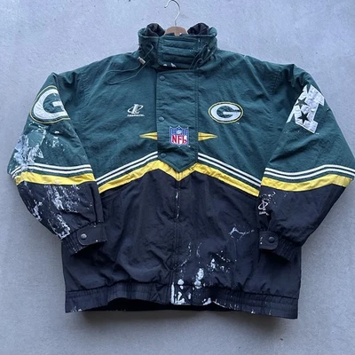 Logo Athletic Pro Line Green Bay Packers Chaqueta de Invierno con Capucha Vintage Para Hombre XL Foto 1 de 4