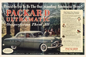 1952 Packard: Ultra Matic Outperforms Vintage Print Ad - Picture 1 of 1
