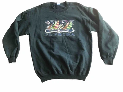 Sudadera De Colección Florida Para Hombres Grande Verde Cuello Redondo Pullover Envíos Barco Náutica Foto 1 de 4
