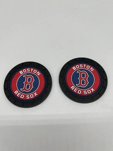 Boston Rojo Calcetines Coche Portavasos Posavasos Juego de 2 Béisbol 2.75" - Imagen 1 de 1