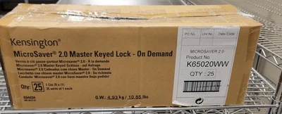 Box of 25 Kensington MicroSaver 2.0 Master Keyed Lock - On Demand K65020WW New - Image 1 of 4