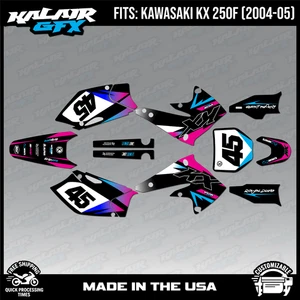 Graphics Kit for Kawasaki KX250F (2004-2005) KX 250F Division Series - Magenta - Picture 1 of 4