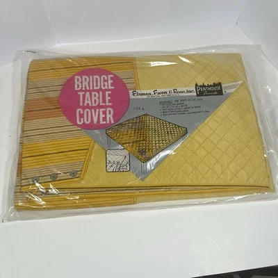 Penthouse Products Vintage Bridge Table Cover ~ Goldenrod Yellow ~ NOS - Image 1 of 4