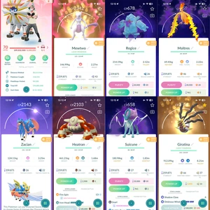DREAM COLLECTION! Pokémon Acc Go Lvl 70-79/ 624 Shiny/ 170 Legendary/ - Picture 1 of 12