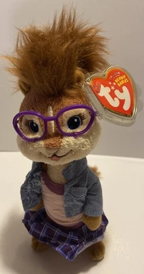 Ty Beanie Baby JEANETTE Chipette (Alvin and the Chipmunks) 7" with Tags - Image 1 of 4
