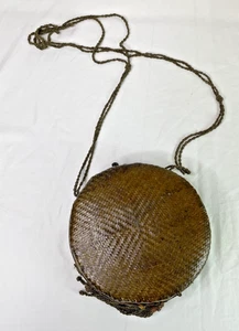 Rafael Sanchez Vintage Woven Wood Handbag - Picture 1 of 8