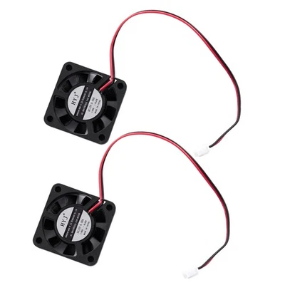 2X DC 12V 0.1A 2 Pin PC Case CPU Cooler Cooling Fan 40mm x 40mm x 10mm R5F67021 - Image 1 of 4