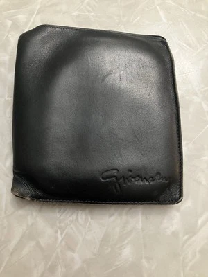 Cartera Givenchy Vintage LOGO Negra Cuero Suave Doble Plegable Clásica Atemporal Foto 1 de 4