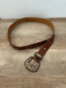 Cinture Leatherock - Lotto di 2 cinture con borchie - Marrone e Nero - 36/38 - Foto 1 di 18