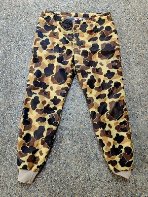 VTG Columbia Mens Size XL Duck Camo Nylon Rain Pants - Image 1 of 4