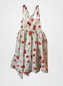 Tommy Bahama Sleeveless Cherry Cherries Print Dress Handkerchief Hem Sz 2T  Girl - Picture 1 of 9