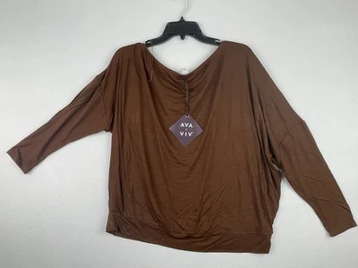 Camisa elástica suave manga larga Ava & Viv talla XXL Foto 1 de 4