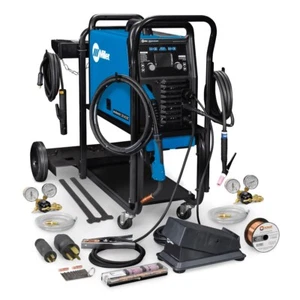 Miller Multimatic 220 AC/DC Multiprocess Welder w/Dual Cylinder Cart (951000070) - Picture 1 of 5