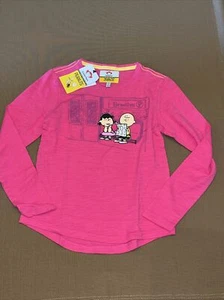 Appaman X Peanuts Kids Girl's Pink Long Sleeve Graphic Tee Top Size 10 - Picture 1 of 5