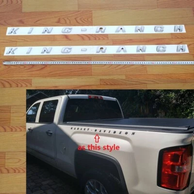 Paquete de 2 emblemas de King Ranch OEM para letras insignias F150 F250 F350 cromados Foto 1 de 4