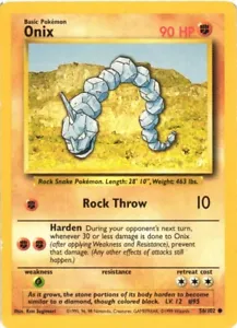 1999 Pokemon Game Card Onix 56/102 Base Set Common - Bild 1 von 4