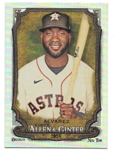 2024 Topps Allen & Ginter YORDAN ALVAREZ Silver Portrait -HOUSTON ASTROS- #83 - Picture 1 of 1