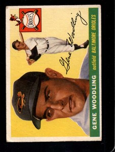 1955 TOPPS #190 GENE WOODLING GOOD+ ORIOLES *X49171