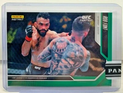 Rob Font 2021 Panini Instant UFC Fight Night #16 - GREEN Parallel #'d 1/5 - Image 1 of 2