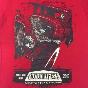 Autumnfest Kustom Kulture Festival Ladies T-SHIRT - Rockabilly Pin-up Hot Rod R - Picture 1 of 3