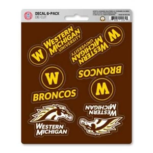 Western Michigan University Broncos - Set Of 6 Sticker Sheet - Picture 1 of 1