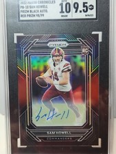 2022 Chronicles Prizm Black Signature PB10 Sam Howell Red/99 SGC Auto 10/9.5 MT+