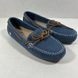 Margaritaville 8,5 M Blau Wildleder Leder Mokassin Schuhe - Bild 1 von 6