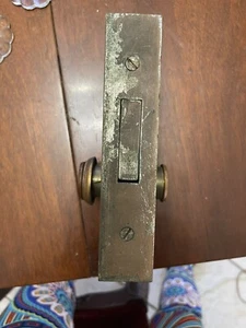 Antique Brass Yale Door Mortise Lock w Double Sargent Keyed Cylinder Deadbolt - Picture 1 of 6