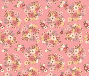 Nature Sings Send Her Flowers Rosa 24101 Stoff Mohn Baumwolle von Half Yard - Bild 1 von 7