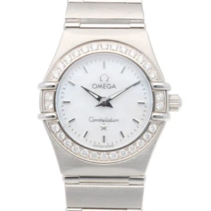 OMEGA Constellation Watches Stainless Steel diamond bezel white shell used - Picture 1 of 9