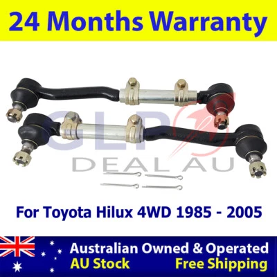 Pair Inner + Outer Tie Rod End Set for Toyota Hilux 4x4 1985~2005 4wd incl Surf - image 1 of 2