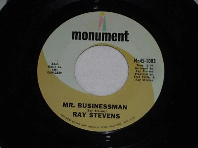 RAY STEVENS-Mr. Businessman (1968) MONUMENT 7" Single - Image 1 of 3