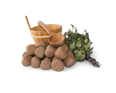 FINNSA Saunasteine Kerkes Sauna Steine keramisch 10 kg widerstandsfähig Saunagestein