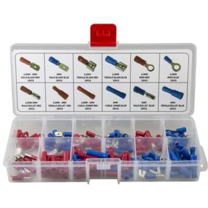 144PCS Assorted Crimp Terminals Electrical Wire Connector Spade Auto Car Kit Set - Picture 1 of 5