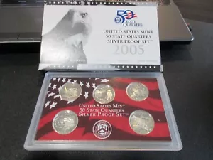 UNITED STATES mint state quarters SILVER proof sets 2002,2005, - 2 sets - Picture 1 of 4