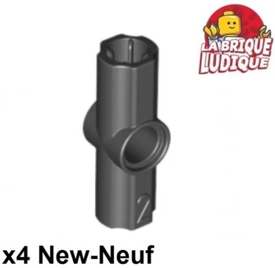 Lego technic 4x Axe Axle pin connector angled #2 droit noir/black 32034 NEUF