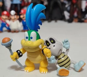 Larry Koopa & Dry Bones World of Nintendo Figure Lot Jakks 2.5" - Picture 1 of 2
