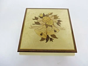 Vtg San Francisco Music Box Copmpany Jewelry Box Made In Italy Wedding Bells - Picture 1 of 6