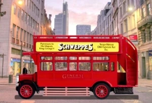Vintage Matchbox 1922 AEC S Type Bus Schweppes Soda Water Y-23 - MOY - NOS - Picture 1 of 13