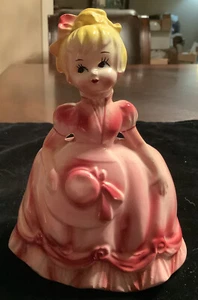 Rubens Planter Blonde Girl Porcelain Pink Dress And Sun Bonnet Figural - Picture 1 of 9