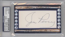2012 Historic Cut The Decades /18 Jim Perry #75 PSA/DNA Certified Encased Auto