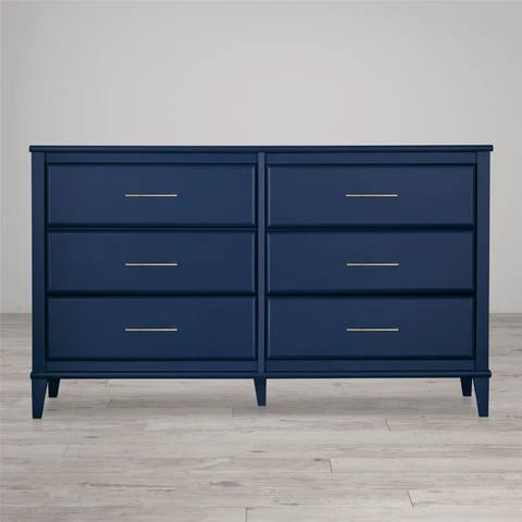 Sierra Ridge Mesa 6 Drawer Dresser, Blue Cover