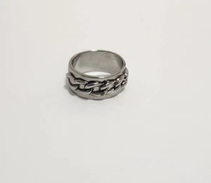 Solid Stainless Steel Spinner Ring. Size: 8 - Picture 1 of 6