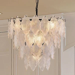 Wellmet Lampadario Moderno Cristallo Nero Vintage Vetro Casale Lampadario 10... - Foto 1 di 9