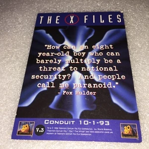 TARJETAS PROMOCIONALES DÍA DE APERTURA FOX, THE X-FILES CONDUIT SIGLO XX  - Imagen 1 de 2