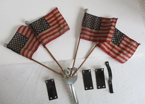 4 Vintage 50 Star American Flag Car or Bicycle holder made in Japan - Picture 1 of 7