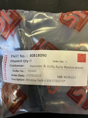 Interruptor de ventana Ferrari 308 GTB/GTS Foto 1 de 2