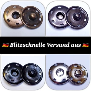 6-10 St, 10,15,20,25, mm Metall Druckknöpfe Druckknopf Metall zum annähen ⭐⭐⭐⭐⭐ - Picture 1 of 15